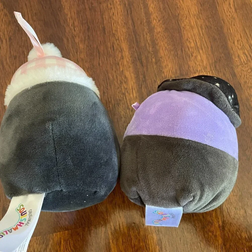 Squishmallow Set of 2 Luna Holiday Penguin & Voodie Witch Plush 5